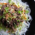 Rice Vermicelli with Beef and Coleslaw
