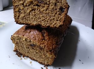 Una foto de Budín de chocolate banana y avena