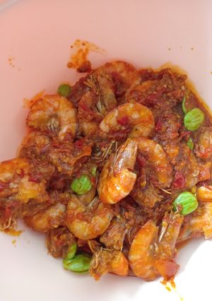 Foto resep Udang sambal pete