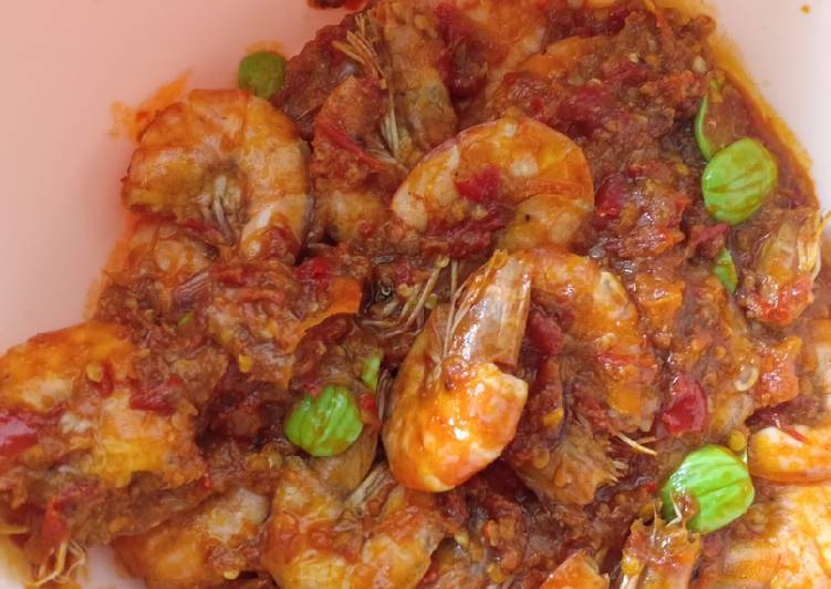 Langkah Mudah untuk Menyiapkan Udang sambal pete Anti Gagal