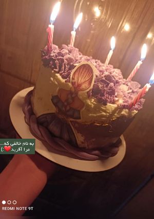 عکسی از دستور مینی کیک تولدم😍🎂