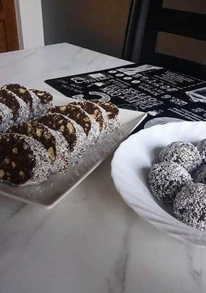 O poză a rețetei Salam de biscuiți.