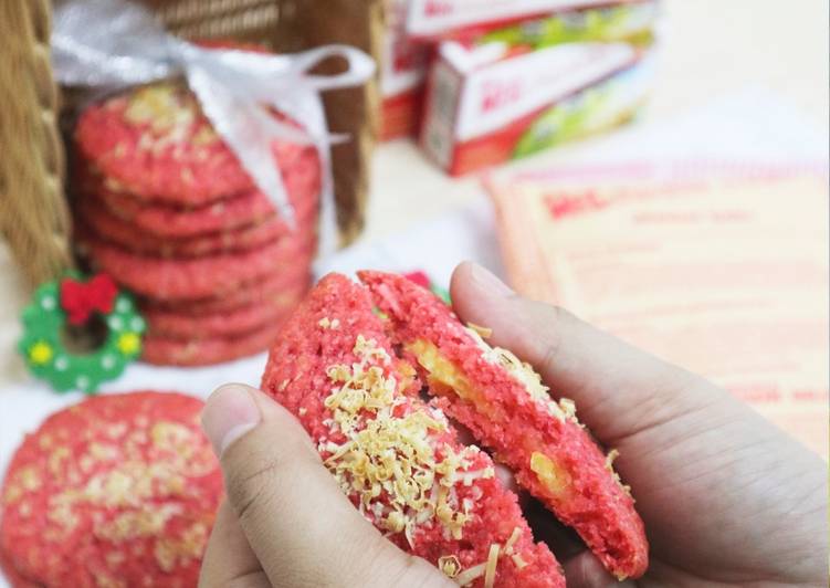 {Resep MEG Cheese Red Velvet Soft Cookies Kekinian