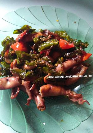 Foto resep 46. Cumi asin cabe ijo
