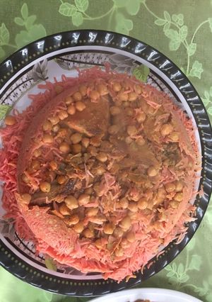 صورة لوصفة ارز حبة طويلة ملون