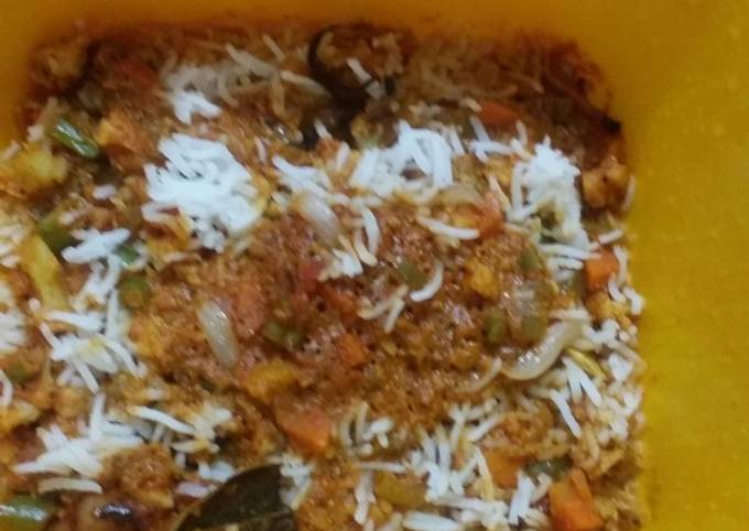 Shahi dum biryani in microwave