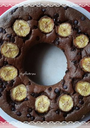 Foto resep Pisang coklat cake simple