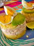 Causa Limeña de atún picante