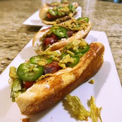 A picture of Jalepeno popper hot dog.