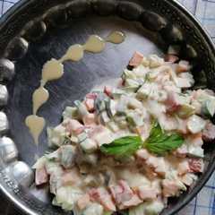 سلطه طحينه 🥒🍅🥬-レシピのメイン写真