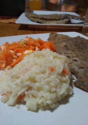 Una foto de Risotto de queso 😌😌