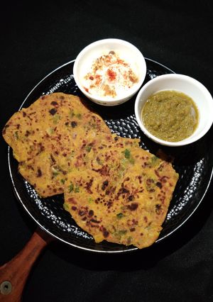 A picture of Leek paratha.