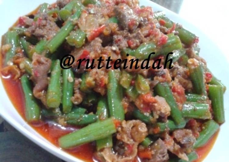 Langkah mengolah Buncis Ampela Ati Bumbu Merah Anti Gagal