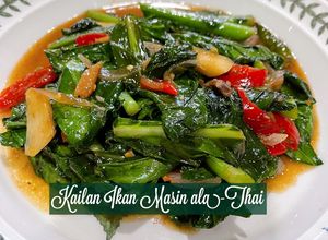 Gambar 👩‍🍳Kailan Ikan Masin ala Thai 🇹🇭