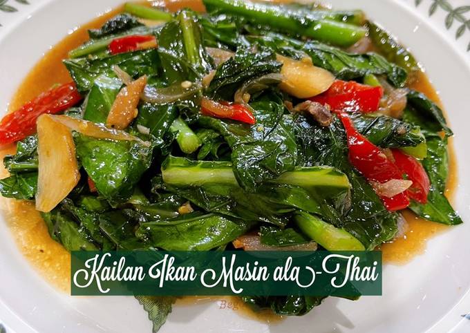 kailan ikan masin ala thai