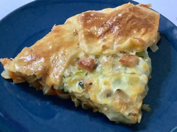 Pasos sencillos para Preparar Pastel de Puerros y Champiñones  que Muy delicioso