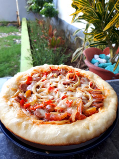 Foto resep Pizza teflon saus bolognese