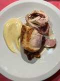 Involtino di petto di pollo con prosciutto, radicchio e scamorza