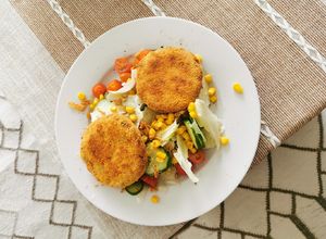 Una foto de Milanesas de garbanzo