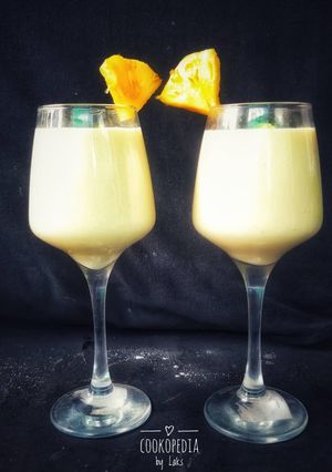 A picture of Virgin Pina Colada Mocktail.