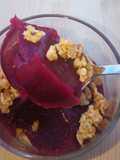 Sugoli con uva fragola e granola