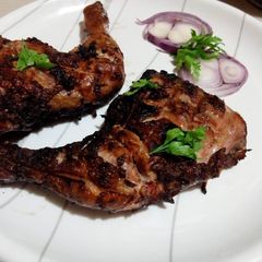 A picture of Roasted chicken thighs.