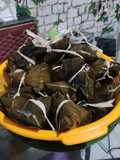 Bacang asin,isi cincangan daging dan ebi