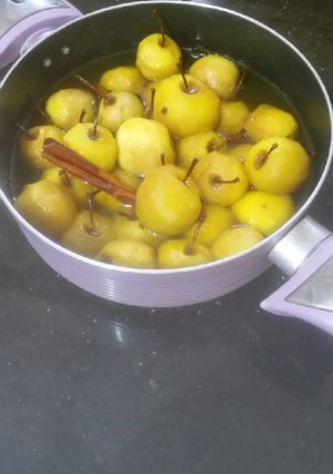 صورة لوصفة تخزين التفاح لرمضان لتزيين لحم الحلو والتارتات