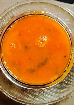 A picture of Tomato Rasam.