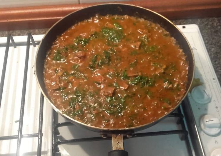 Recipe of Quick Spinach nyama,