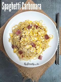 Foto resep Spaghetti Carbonara (Susu UHT)