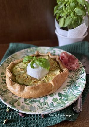 Une photo de Tarte rustique aux courgettes et Mozzarella