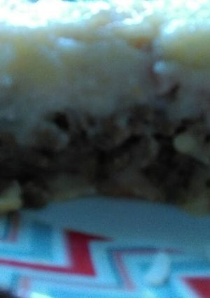 Una foto de Pastel de carne con crema de leche y panceta