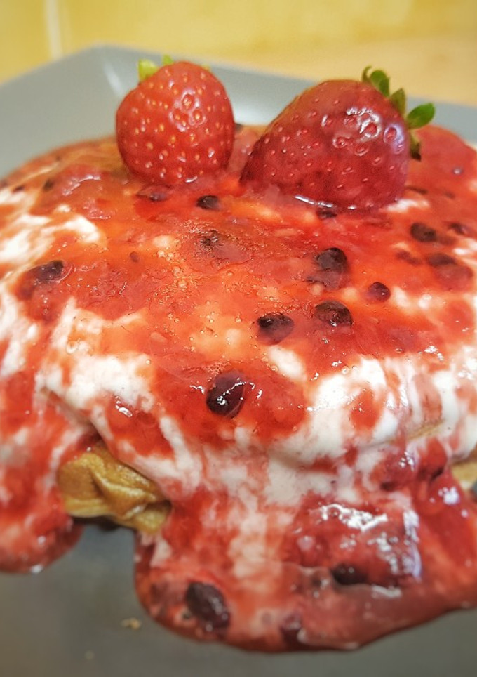 Una foto de Tortitas cheesecake