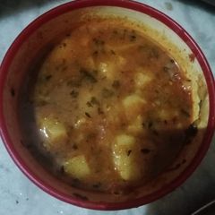 A picture of Aloo sabji / potato curry.