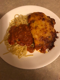 A picture of Chicken Parmesan.