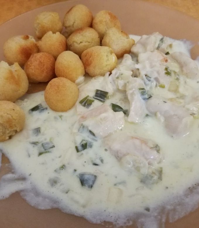 Una foto de Pollo al verdeo, rápido y fácil