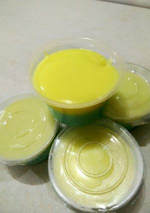 Foto resep Silky puding warna minion