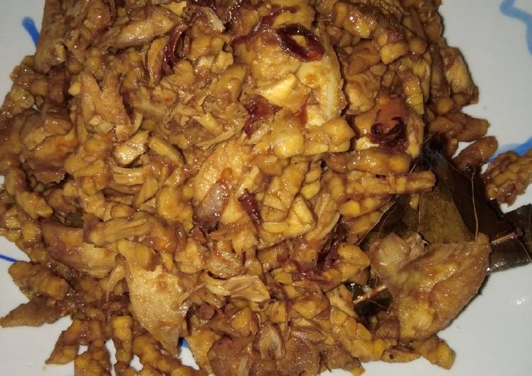 Oseng tempe ayam suwir