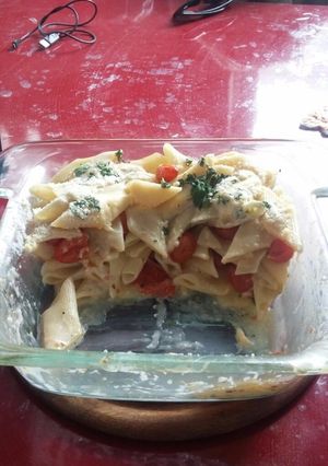 Una foto de Fideos Mostacholes con una salsa Diferente!