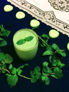 A picture of Fresh and nutritious Mint Lassi.