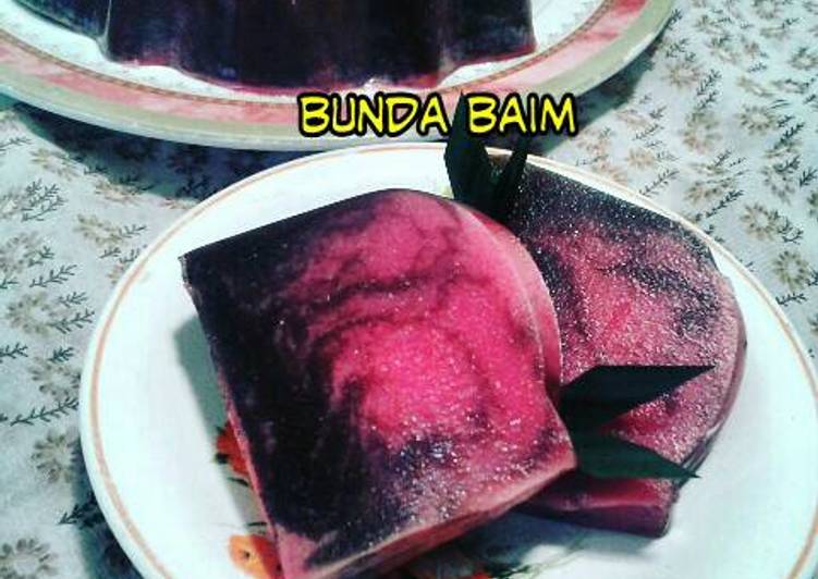 Puding roti tawar coklat strawberry