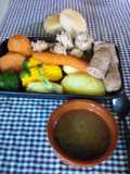 Pucherito y sopa 🍠🌽🐥╮(＾▽＾)╭🍵
