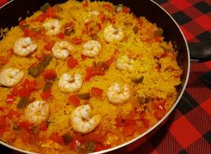 Paella en sartén eléctrico Receta de kanacho- Cookpad