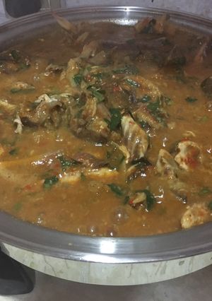 A picture of Ogbono soup without palm oil.