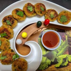 A picture of Leftover Rice Tikki or Cutlet.
