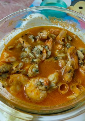 รูปของ กุ้ง หอยลาย อบเนย