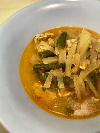 Easy Way Prepare Lodeh labu siam, kacang panjang &amp; tempe (fiber creme) the  Makes Drooling Tasty