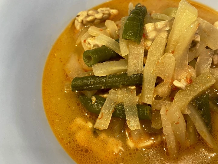 Easy Steps Prepare Recipes Lodeh labu siam, kacang panjang &amp;amp; tempe (fiber creme) the Delicious Make You Drink.