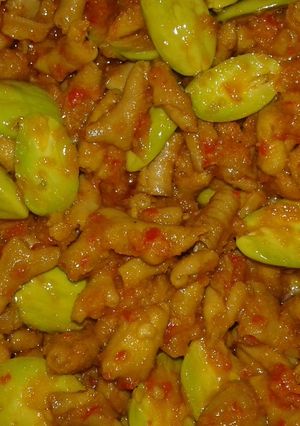 Foto resep Usus ayam petai pedas